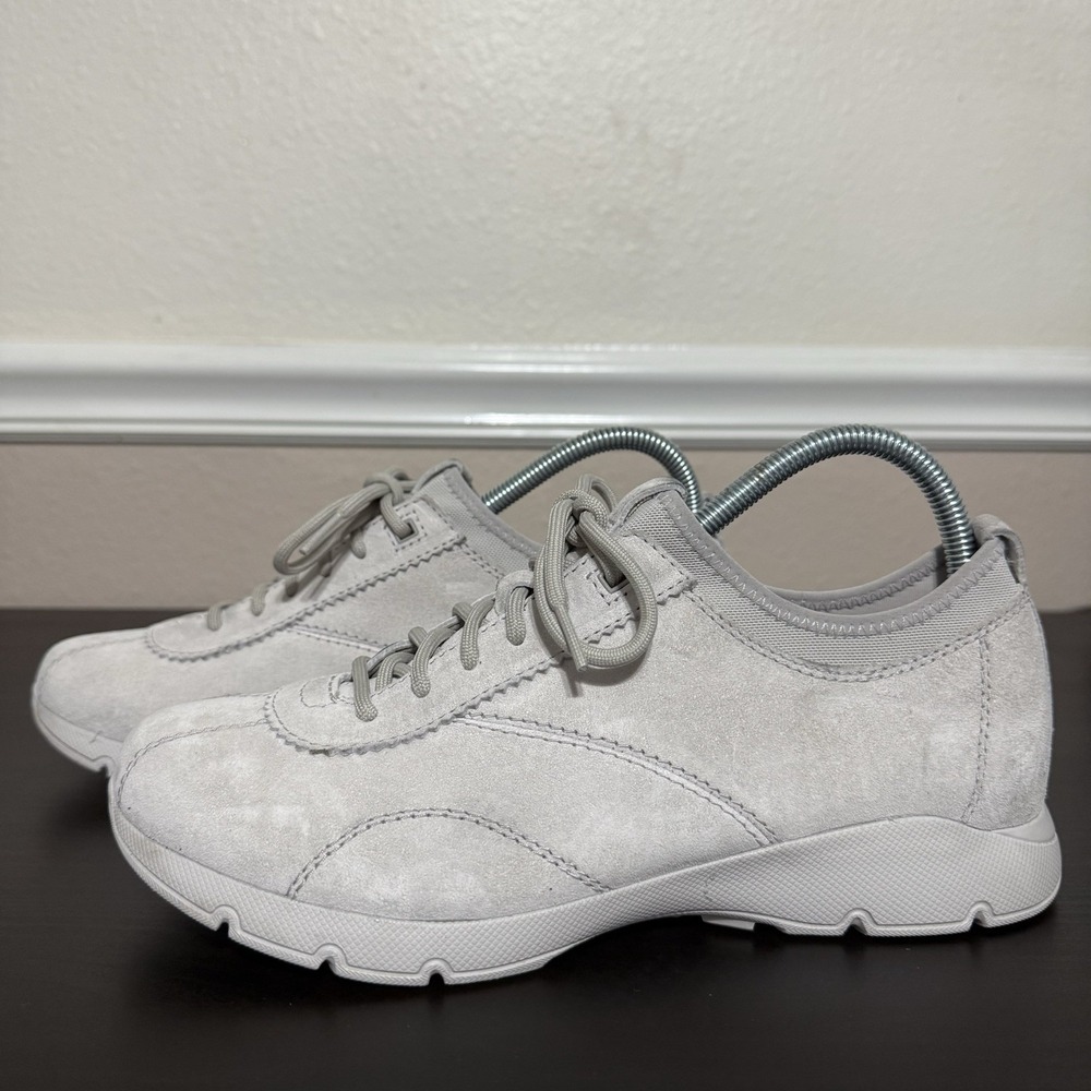 Dansko Audra Shoes Gray Suede Leather Sneakers Size 39 EUR 8.5 / 9 Women's